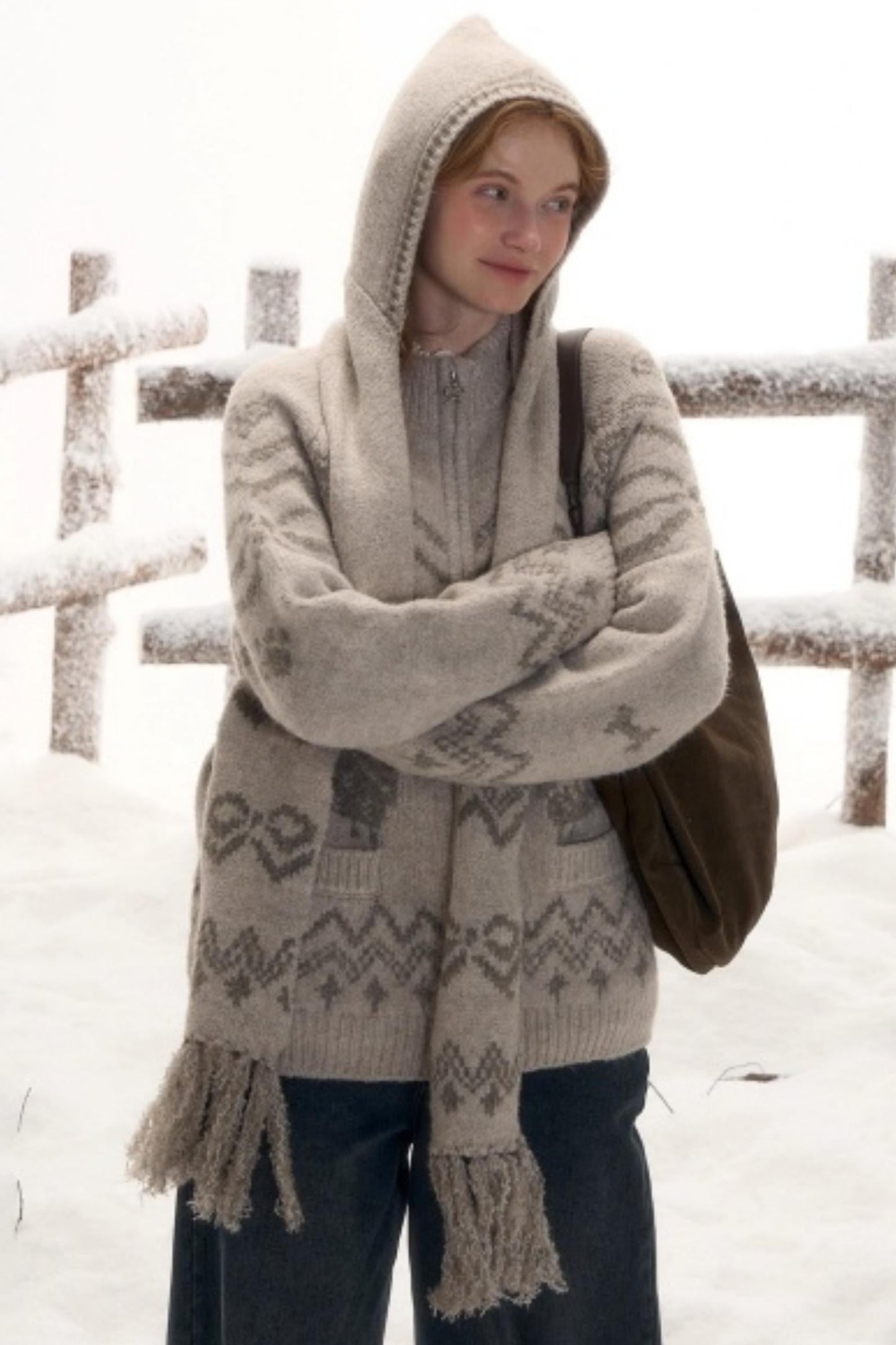 パピージップカーディガン+ハットスカーフ