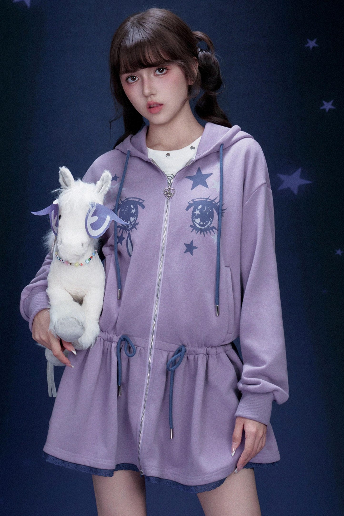 Comic Eye Hooded Dress