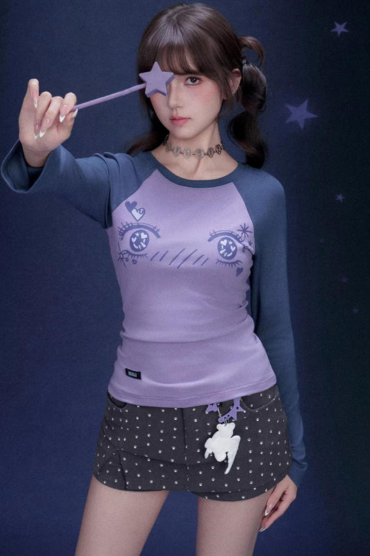 Comic Eye Raglan Blouse