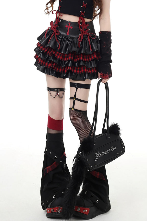 サブカルチャーレザースカート