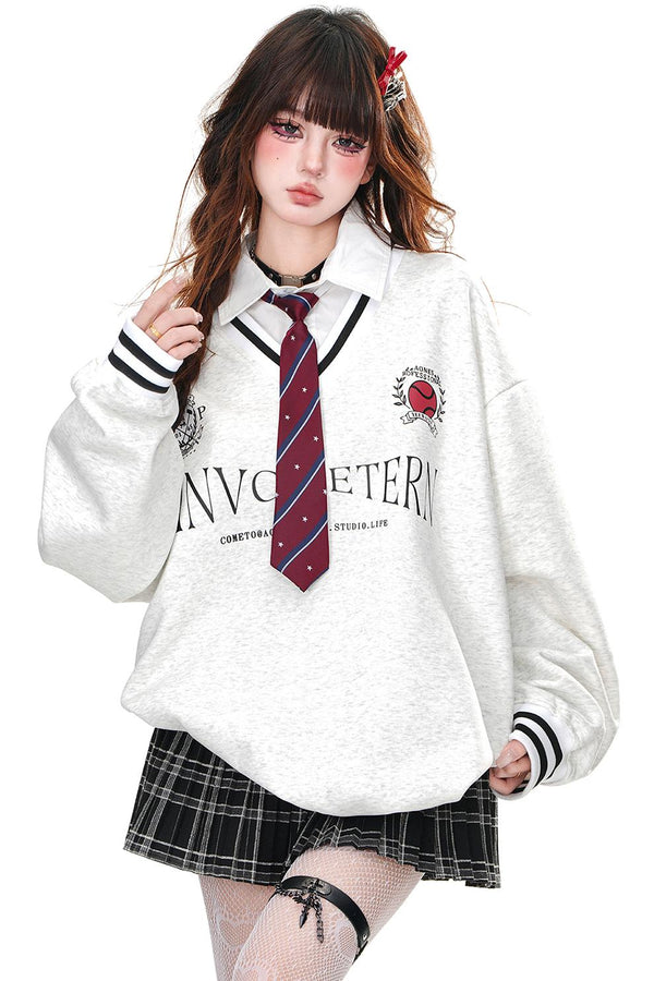 レイヤードVネックトップス