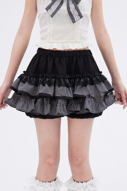 Spice Girl Ribbon Top + Ruffle Skirt