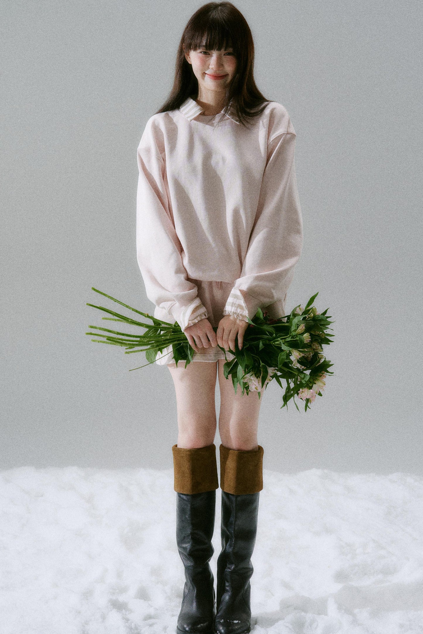 Loose Sweatshirt + Skirt