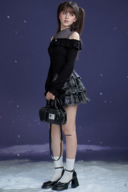 Whispers of Dark Petals Top