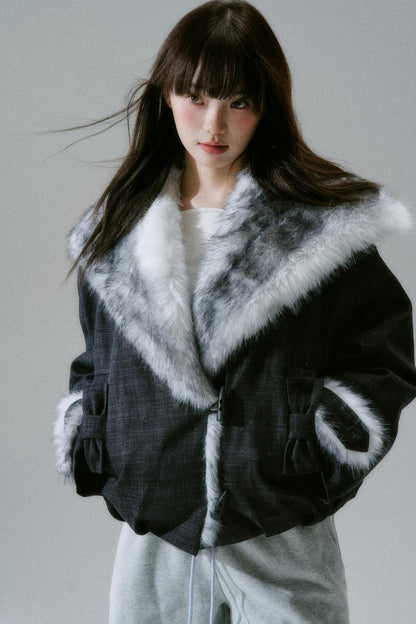 Big Fur Collar Mode Jacket