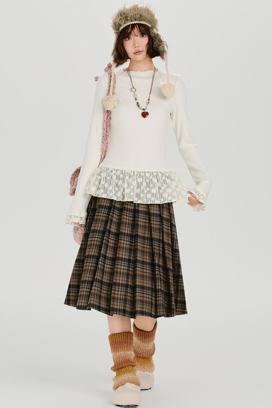 レトロレースレイヤートップ