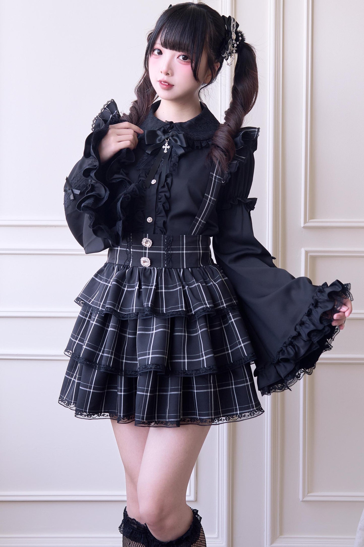 サブカル地雷ビブスカートセットアップ