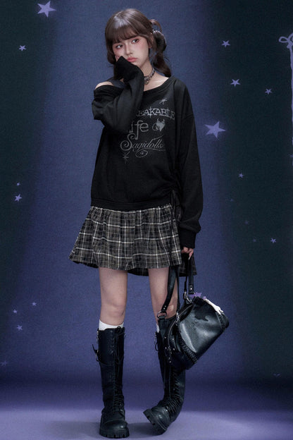 Dark Graffiti Sweatshirt Dress