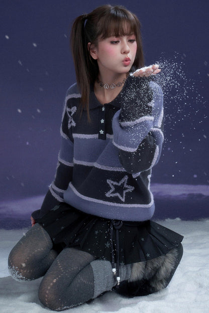 Border Star Jacquard Sweater