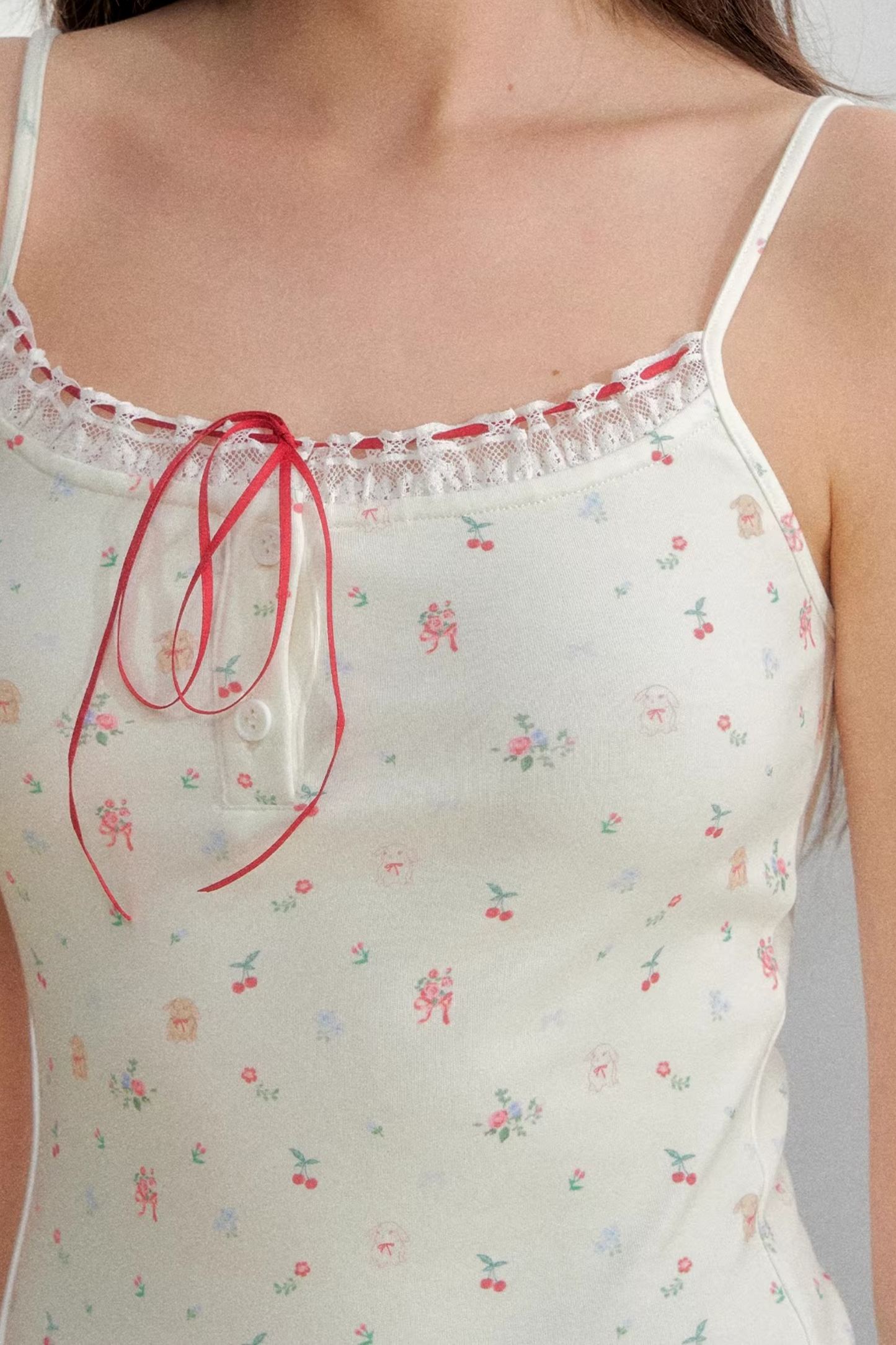Floral Lace Cotton Camisole