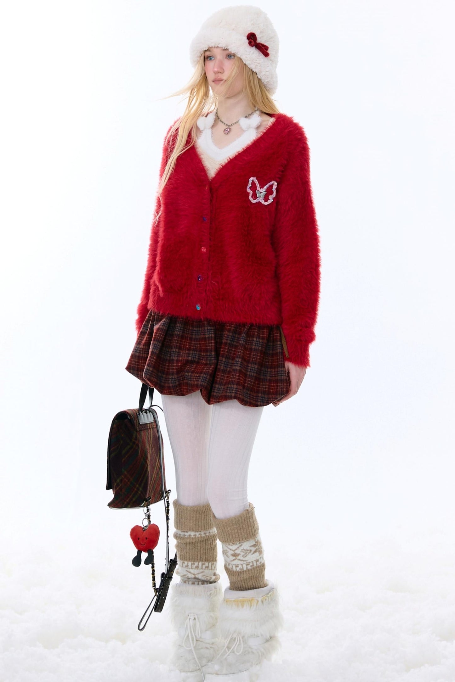 Red Christmas Cardigan Sweater