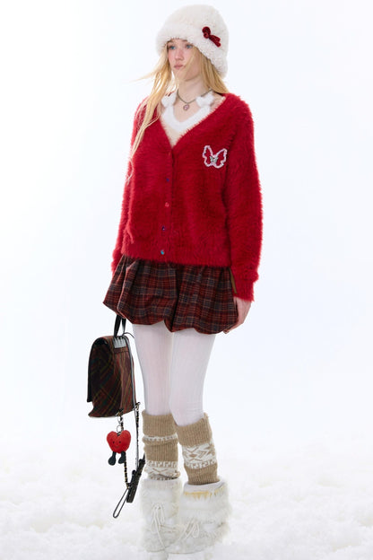 Red Christmas Cardigan Sweater