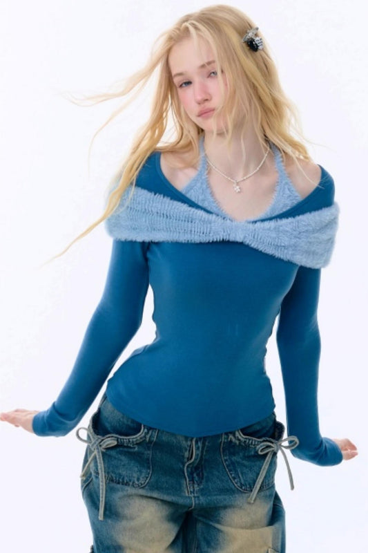 プラッシュボウホルタートップ