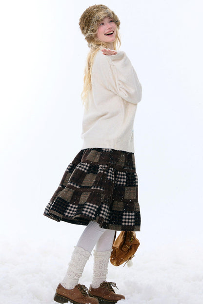 Retro Cat Plush Collar Sweater