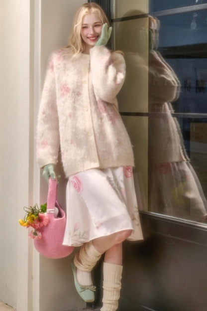 スイートレトロガーリーニットカーディガン