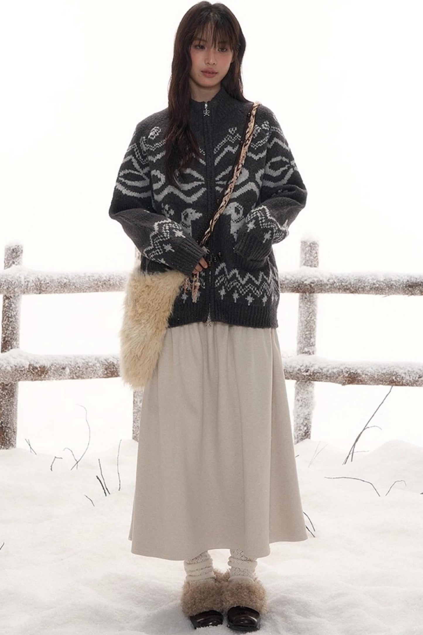 レトロシャーリンミドルスカート