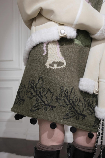 ダークグリーンニットベスト