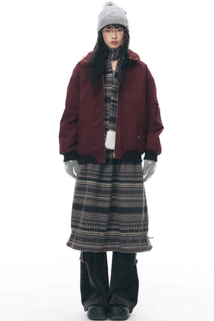 ダークレッドルーズジャケット