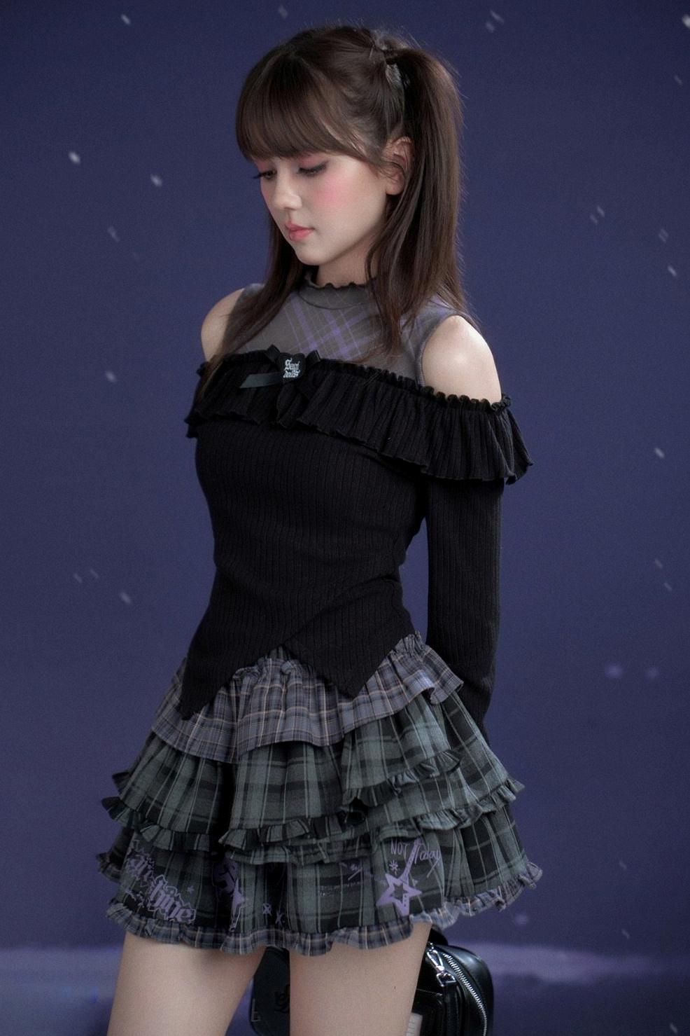 Whispers of Dark Petals Top