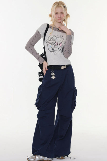 Bow Detail Cargo Pants