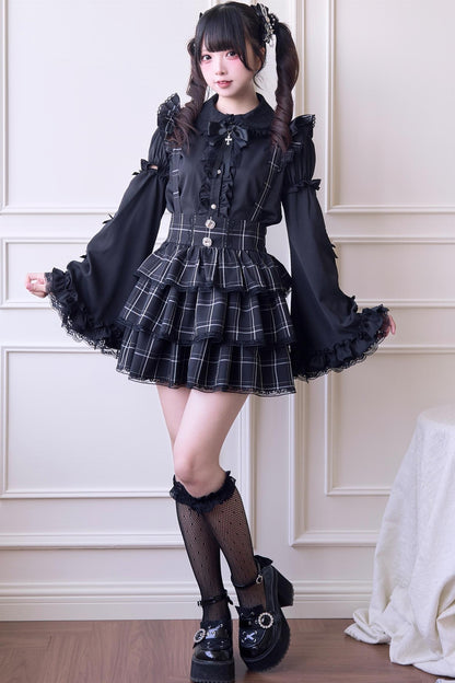 サブカル地雷ビブスカートセットアップ