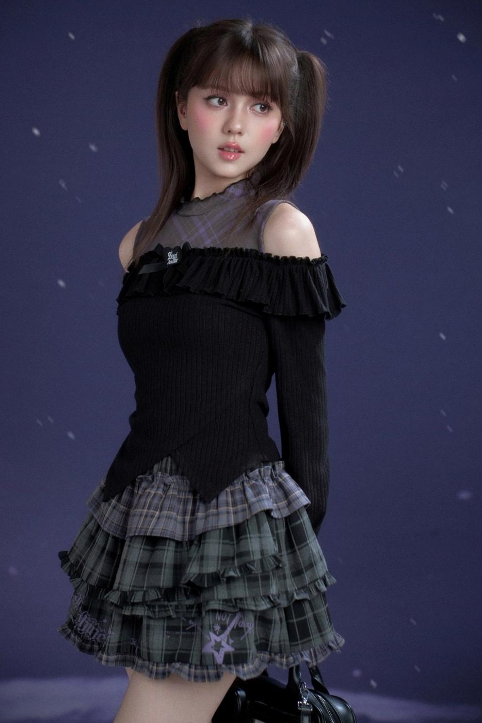 Whispers of Dark Petals Top