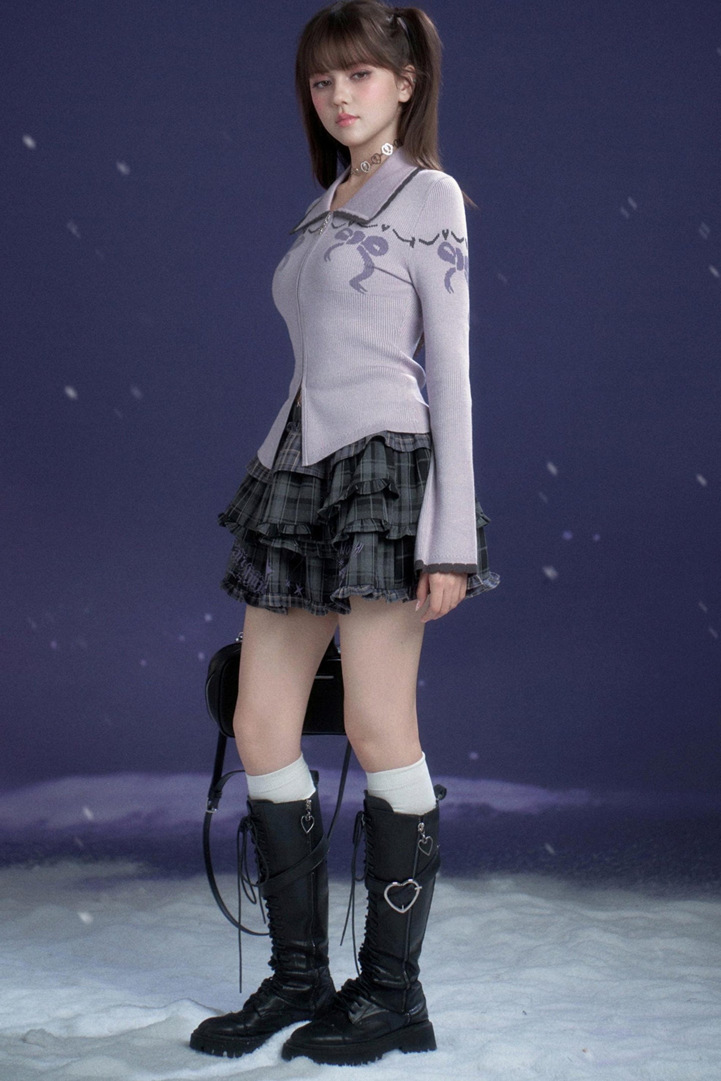 Sweet Ribbon Slim Cardigan