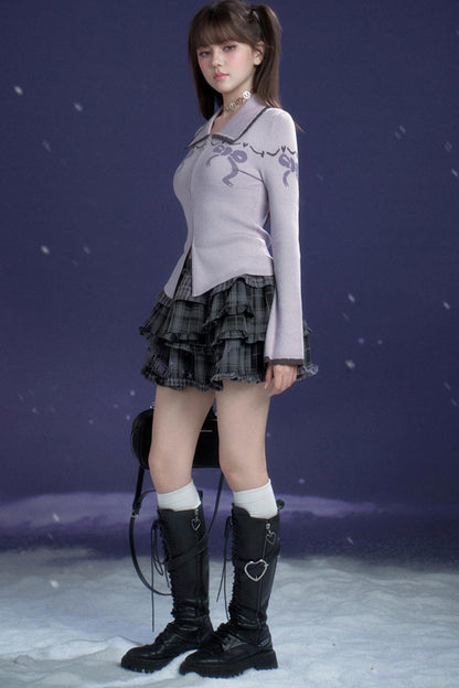 Sweet Ribbon Slim Cardigan