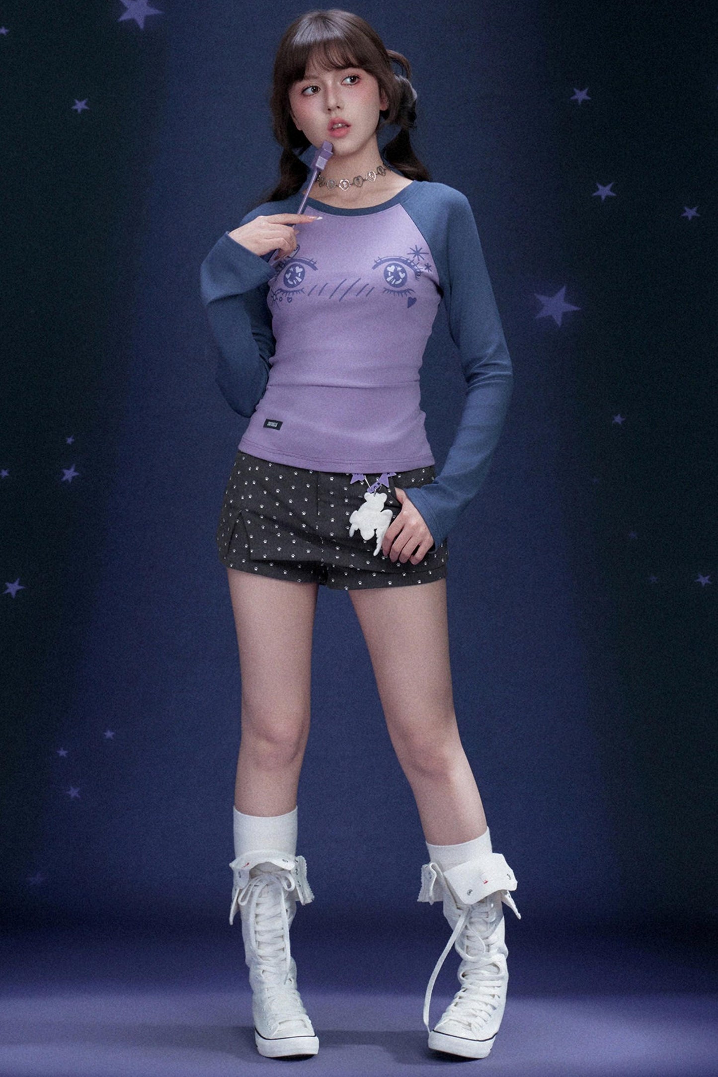 Comic Eye Raglan Blouse