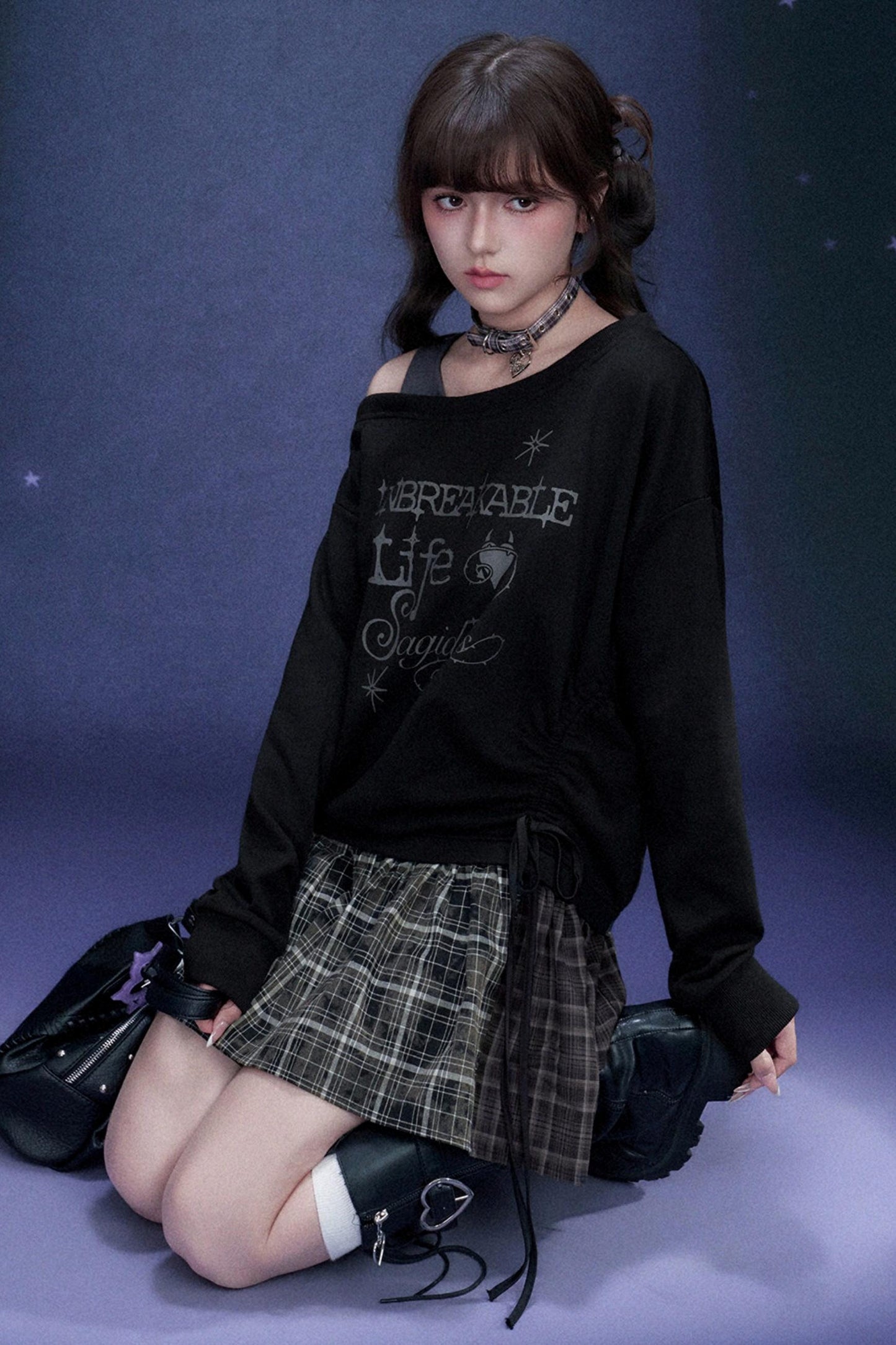 Dark Graffiti Sweatshirt Dress
