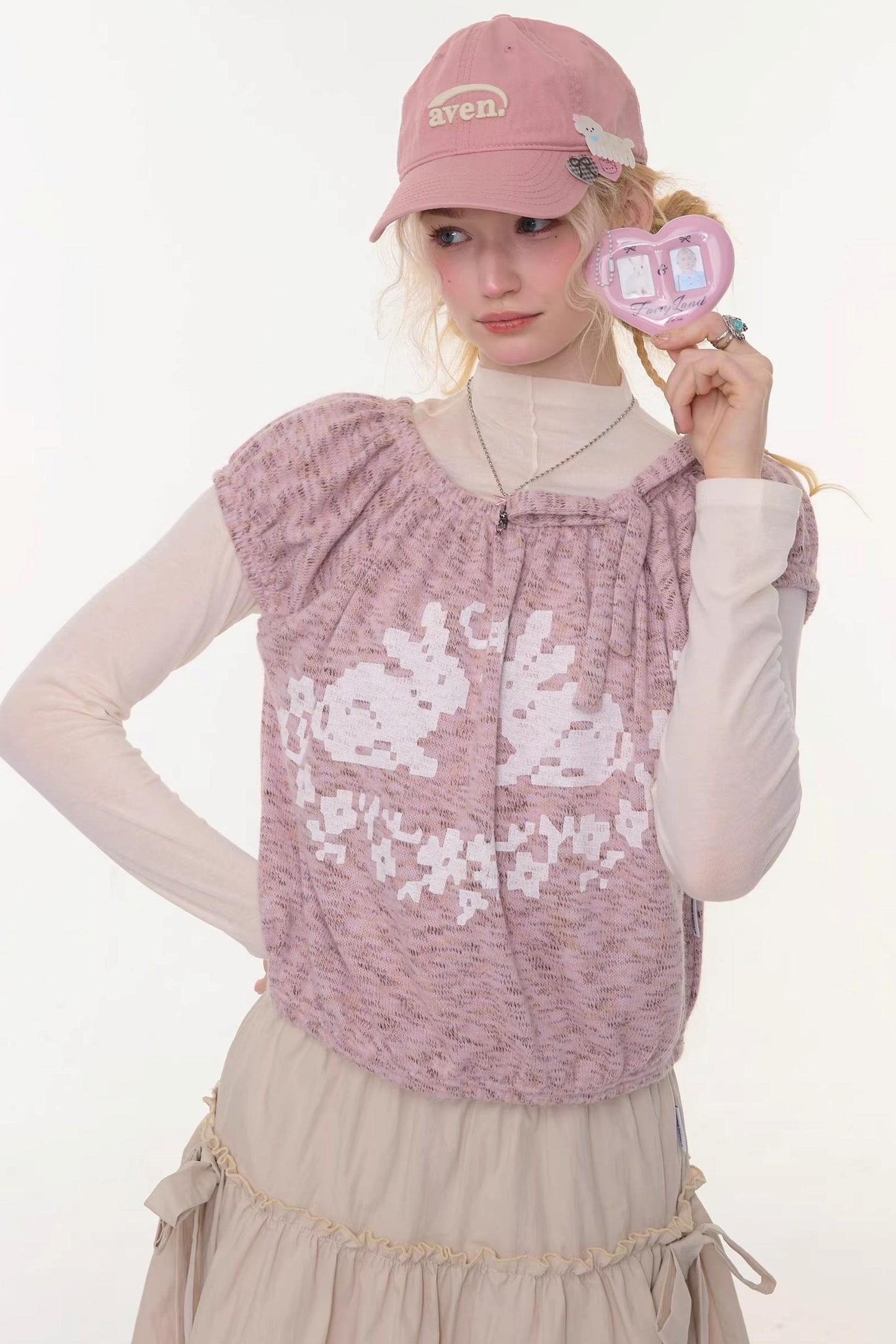 Rabbit Shadow Knitted Top