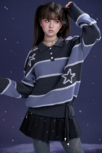 Border Star Jacquard Sweater