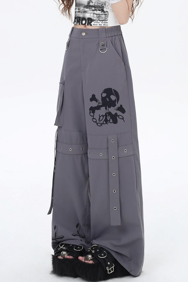 Street wide casual pants