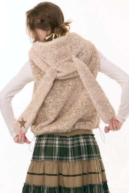Faux Fur Rabbit Ear Vest