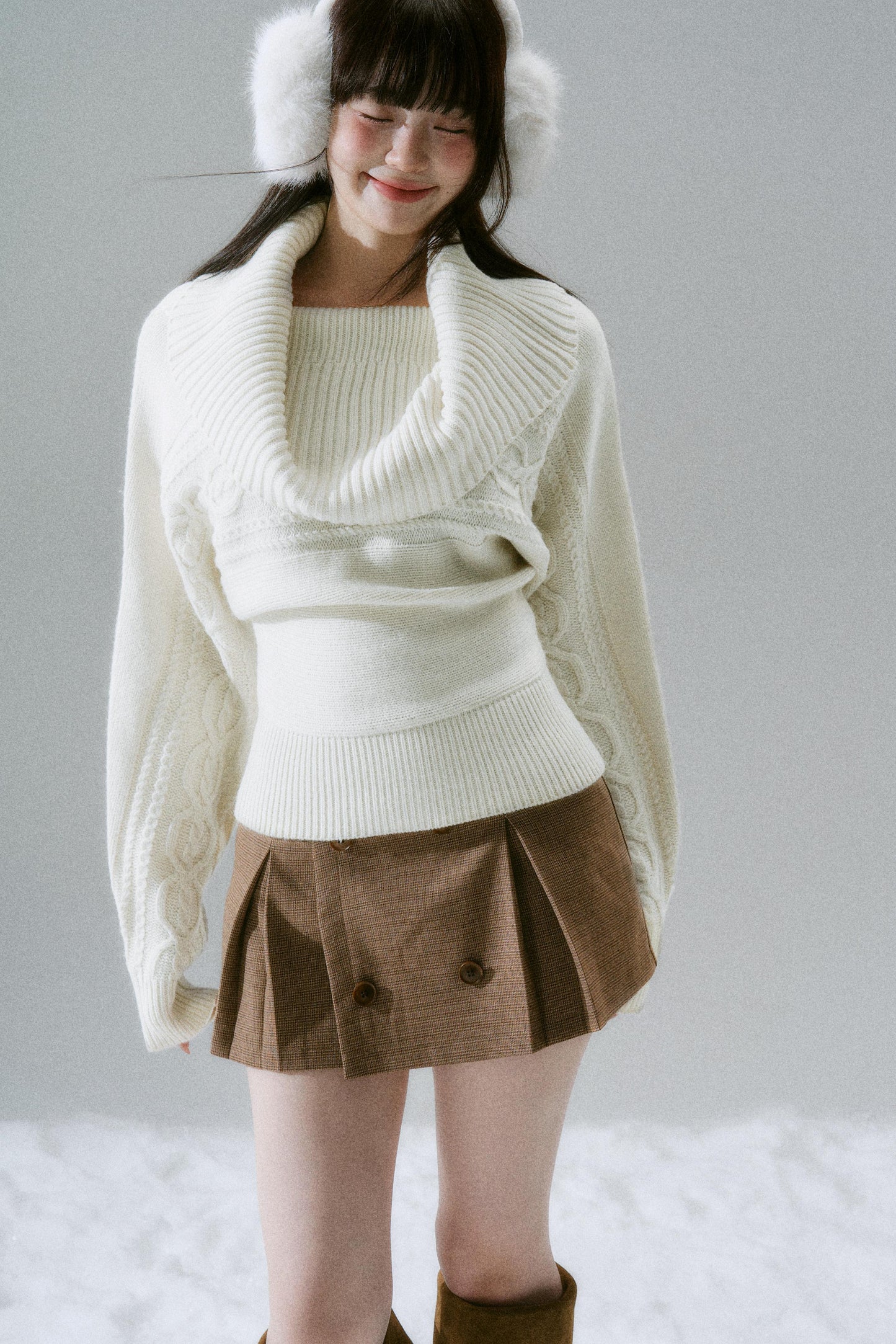 Big collar knit