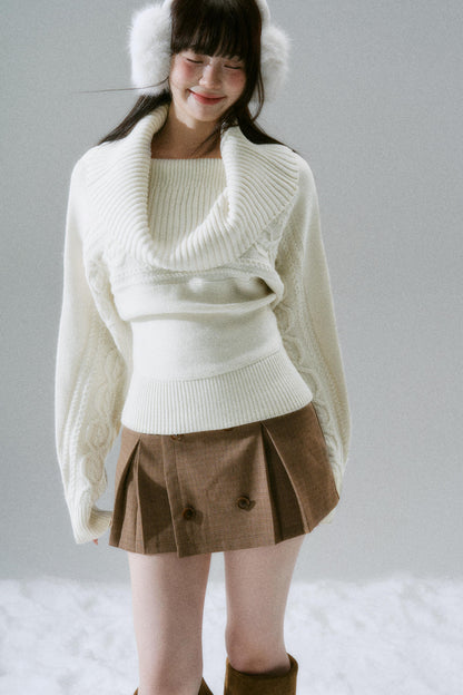 Big collar knit