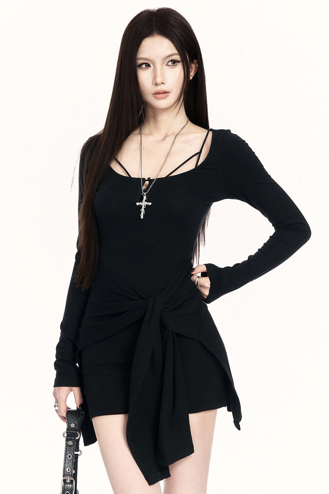 モードウエストシンチングドレス