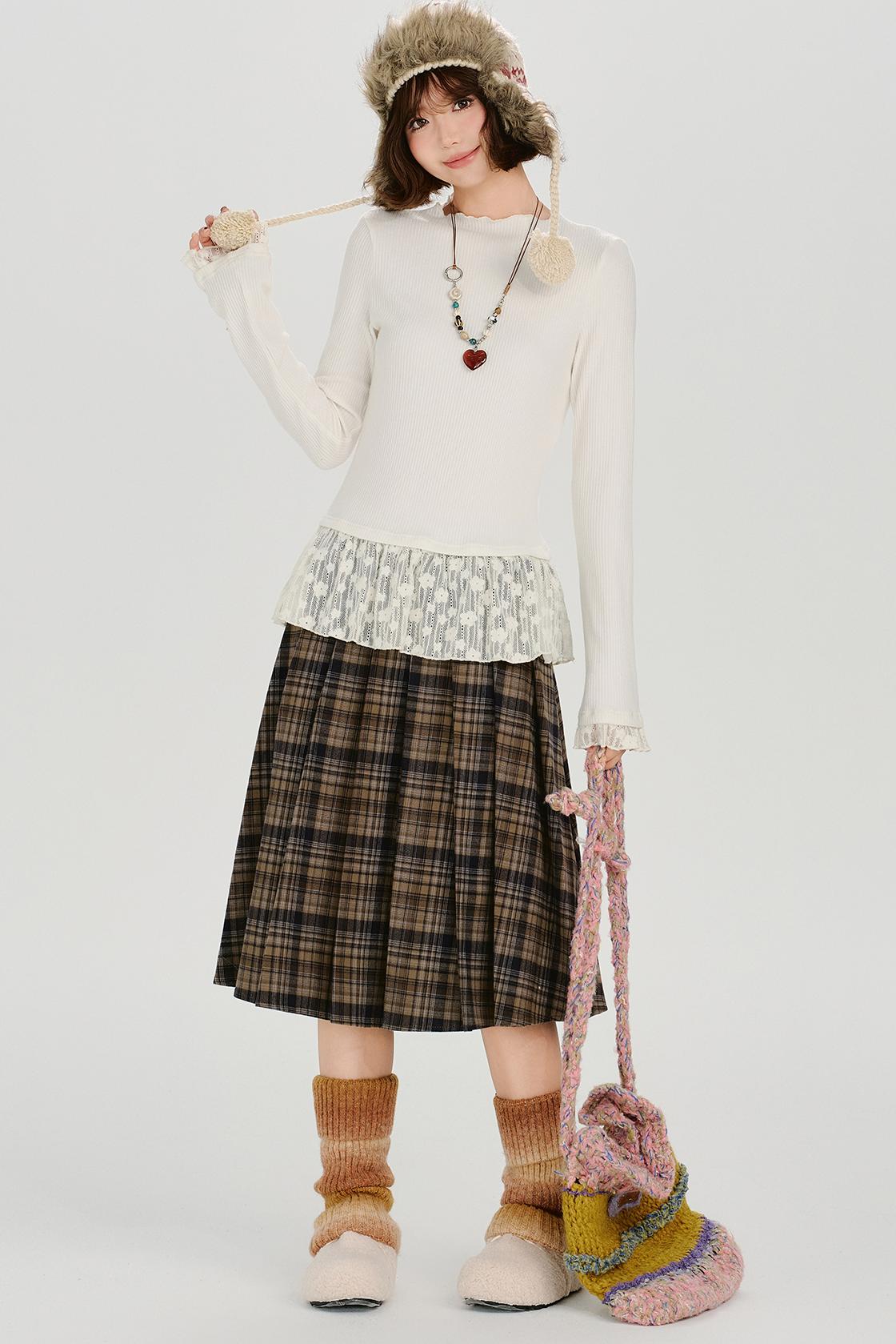 レトロレースレイヤートップ