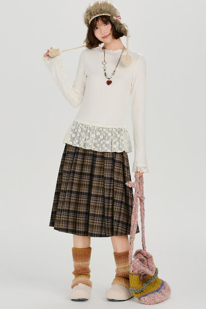 レトロレースレイヤートップ