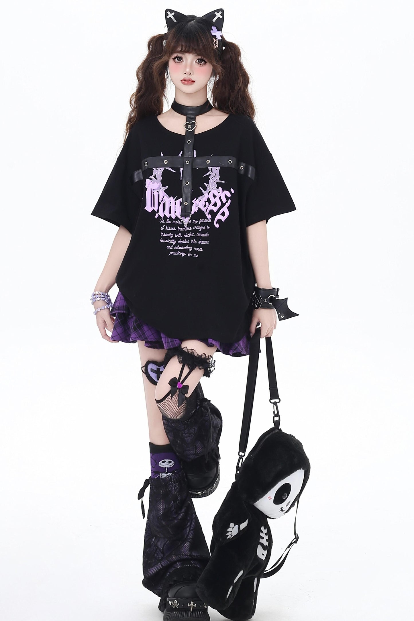 Summer Leather Button T-Shirt