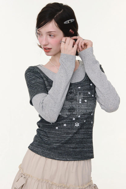 Starry Night Retro Top