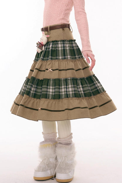 Retro Girly Plaid Skirt