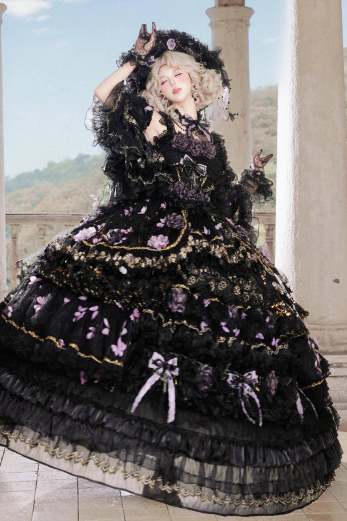 Abito lolita da principessa Farfalla di mezzanotte
