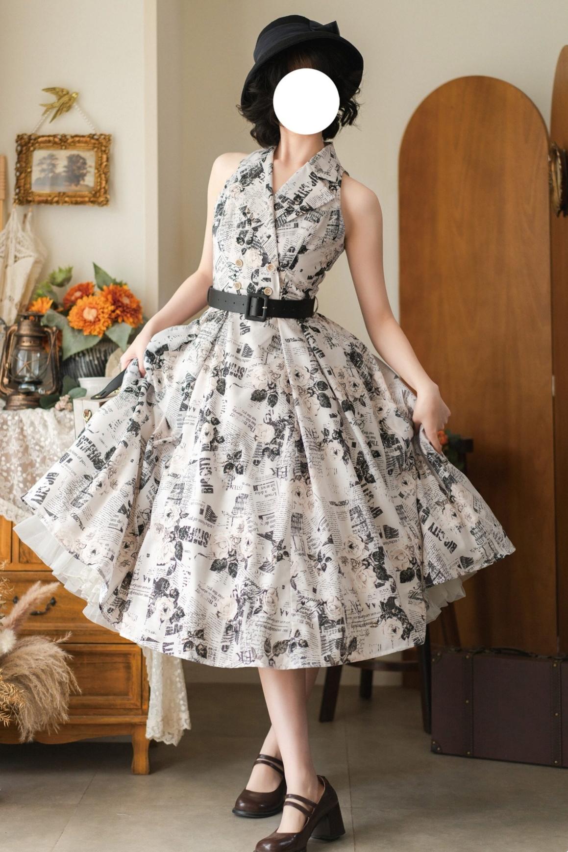 Französisch Elegantes Flare-Kleid
