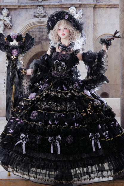 Abito lolita da principessa Farfalla di mezzanotte