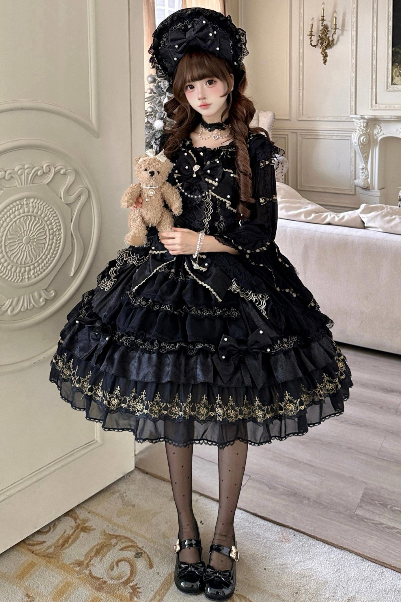 Doll Sweet Princess Lolita Dress + Bonnet