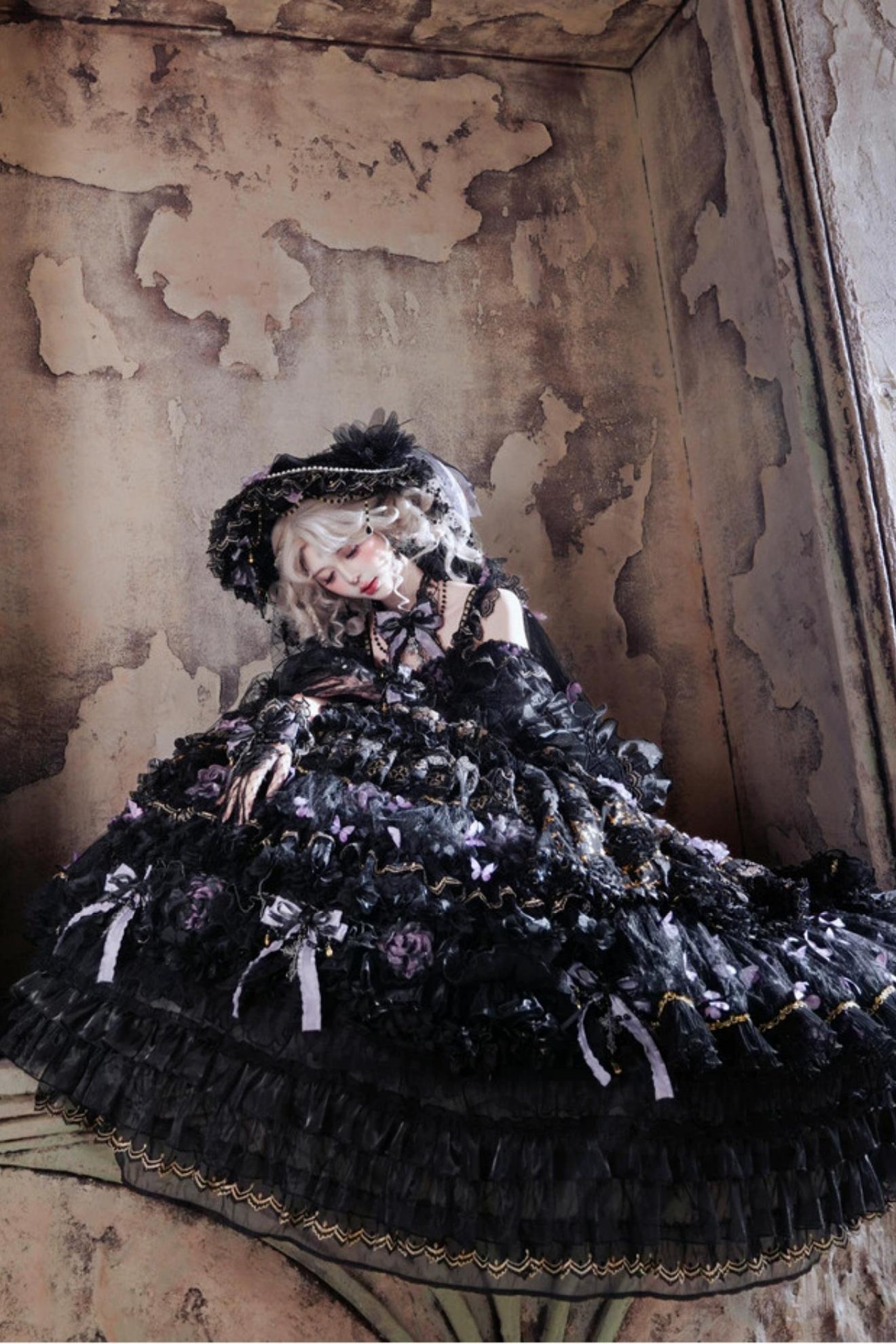 Abito lolita da principessa Farfalla di mezzanotte
