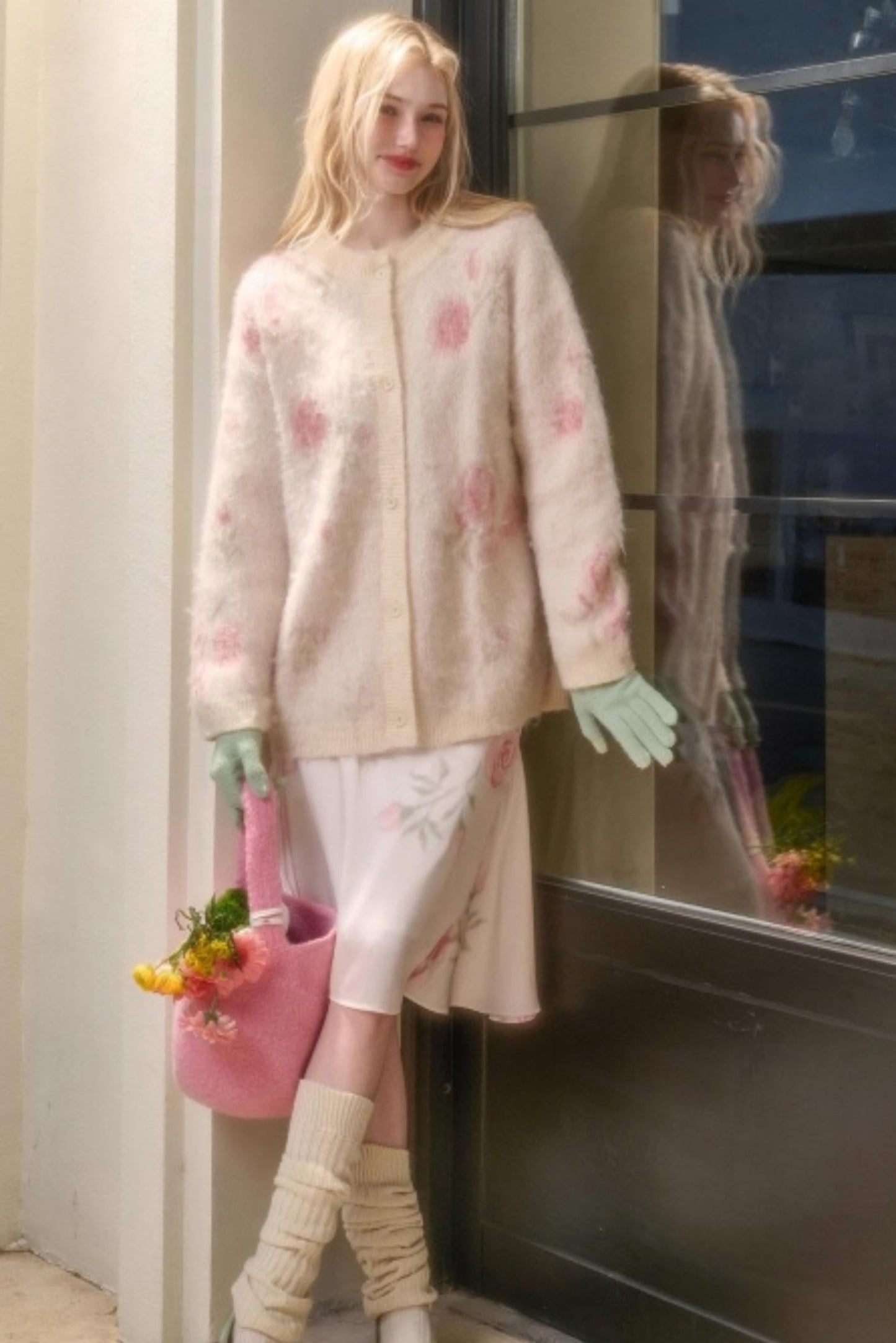 スイートレトロガーリーニットカーディガン