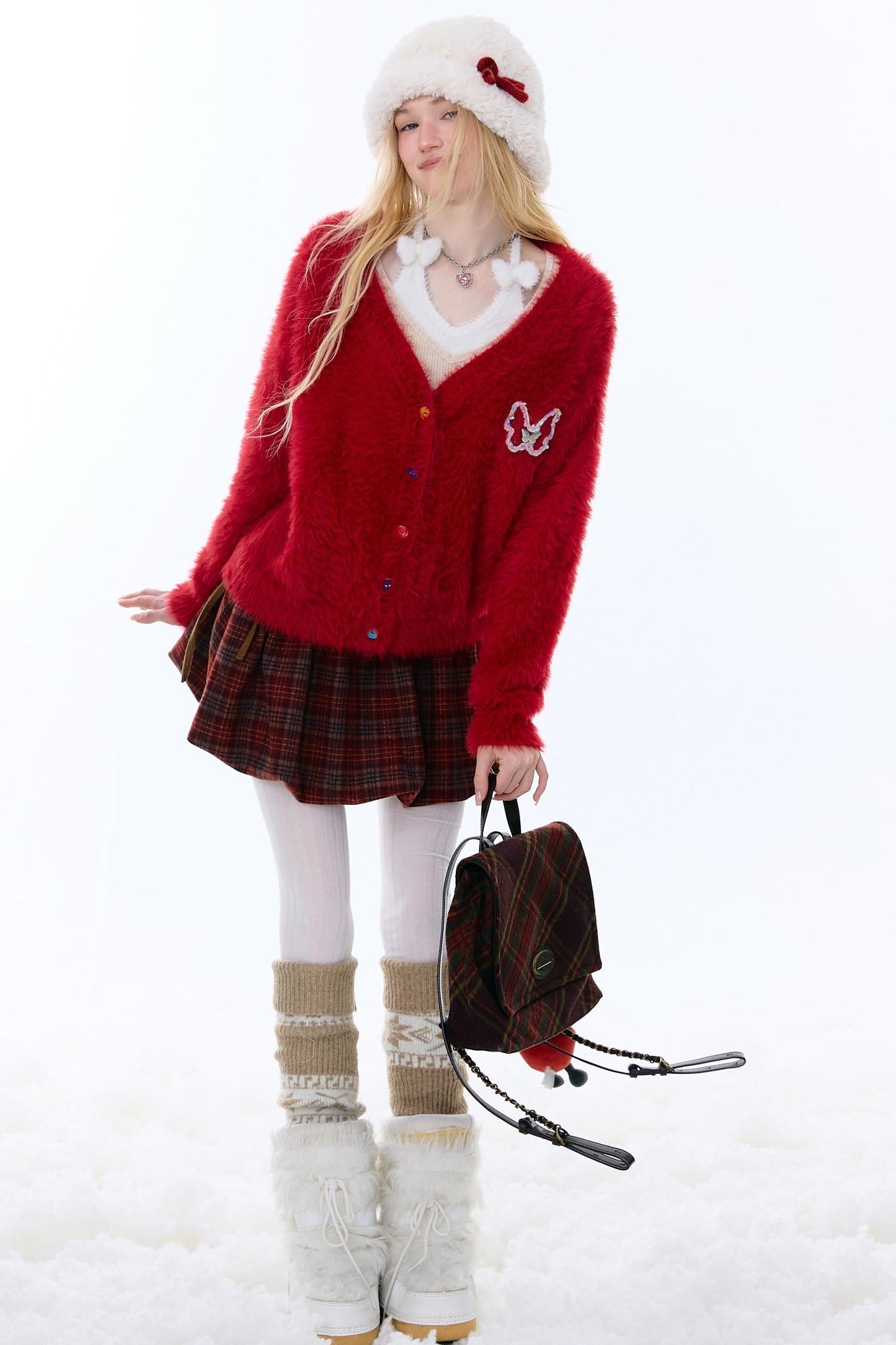 Red Christmas Cardigan Sweater