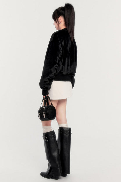 チェックリバーシブルフリースジャケット